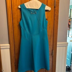 Ivanka Trump Teal Midi Dress